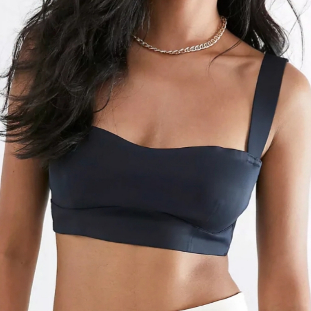 Free People Naomi‎ longline bra Black NWT sz:S - Picture 2 of 7